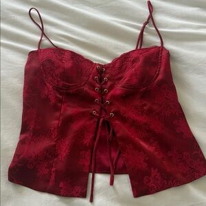 Cotton candy size medium red top